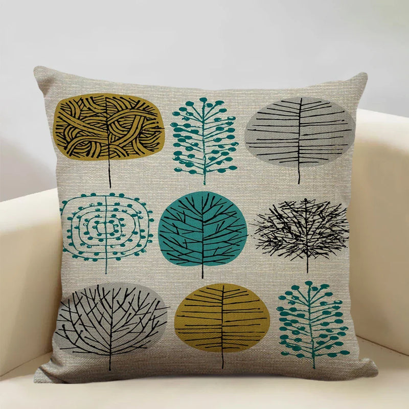 Nordic Style Cotton Tree Of Love Throw Pillow Cover 45x45CM Square Axyaa Brand