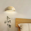 Yellow Travertine Semi Circle Wall Light | Retro Nordic Style Bedside Lamp by Axyaa