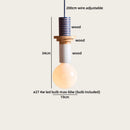 Axyaa Modern Nordic LED Wood Pendant Lamp for Bedroom and Living Room