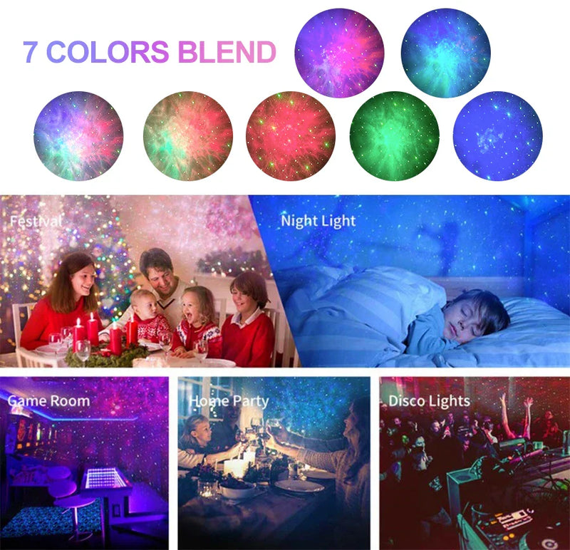 Axyaa WiFi Galaxy Star Projector Light with Bluetooth & Aurora Atmosphere for Bedroom