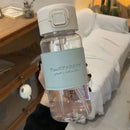 Axyaa 500ml Clear Leakproof Water Bottle with Straw - Portable for Travel & Office