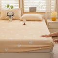 Axyaa 2025 Warm Fleece Fitted Sheet Set with 3D Flower Design