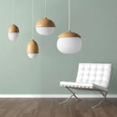 Axyaa Nut-Shaped Glass Pendant Light - Modern Nordic Design