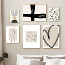 Modern Abstract Line Canvas Print by Axyaa - Boho Minimalist Nordic Wall Art