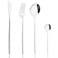 Axyaa Pink Silver Stainless Steel Cutlery Set
