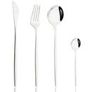 Axyaa Pink Silver Stainless Steel Cutlery Set