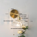 Axyaa Nordic Glass Wall Sconce LED Lamp for Dining Living Room
