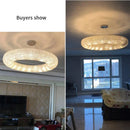 Axyaa Crystal LED Chandelier: Luxury Chrome Round Ceiling Light for Living Room, Dining Room, Kitchen