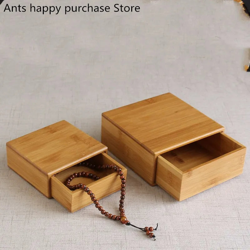 Axya Bamboo Jewelry Box: Small, Simple, Elegant Storage for Bracelets and Beads