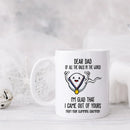 Axyaa Dad Thank You Funny Coffee Mug 11oz Ceramic Beer Cup