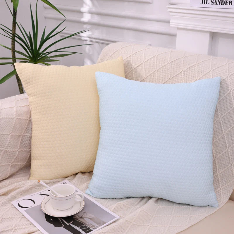 Axyaa Summer Ice Silk Cushion Covers 45x45cm - Soft & Cooling Home Decor Pillowcases