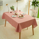 Axyaa Waterproof Dining Tablecloth: Wipeable & Reusable Solid Color Cover for Outdoor Picnic Tables