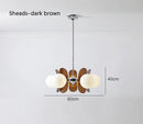 Axyaa Retro Chandelier: Bauhaus Interior Lighting for Living Room, Dining Room, Study