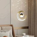 Axyaa Moon-and-Stars Pendant Lamp for Bedroom Dining Room Balcony