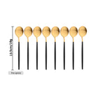 Axyaa Black & Gold Coffee Tableware Set - 32-Piece Cutlery Set