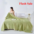 Axyaa Summer Cool Silk Quilt Single Double Solid Color Cold Quilt