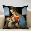 Axyaa Four Seasons Famous Paintings Decorative Pillow Case 45x45cm for Living Room