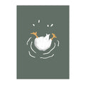 Axyaa Funny Green Goose Canvas Wall Art for Nursery & Home Decor