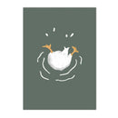 Axyaa Funny Green Goose Canvas Wall Art for Nursery & Home Decor