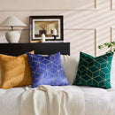 Axyaa Red Jacquard Diamond Geometry Pillow Cover for Festive Home Decor
