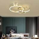 Axyaa Gold Lustre Circles Butterflies LED Ceiling Lamps Modern Round Ring Home Lighting