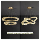Axyaa Crystal Ceiling Chandelier: Modern Luxury Style for Home Decor and Dining Room Lighting