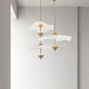 Axyaa Nordic Gold Lotus Leaf LED Chandelier for Modern Living Room & Hotel Decor