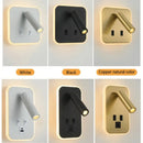 Axyaa Rotatable LED Wall Lamp with USB Charging & Switch - Bedroom Spotlight