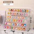 Axyaa Mini Food Toy Display Shelf Acrylic Storage Box Transparent Organizer