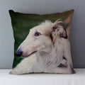 Axyaa Greyhound Printed Linen Cushion Cover - 45x45cm Square Sofa Bed Pillow