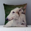 Axyaa Greyhound Printed Linen Cushion Cover - 45x45cm Square Sofa Bed Pillow