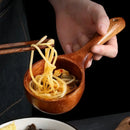 Axyaa Natural Wood Large Spoon for Ramen and Rice - Kitchen Essential