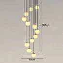 Axyaa Staircase Chandeliers for Living Room LED Pendant Light Lamps