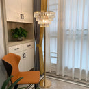 Axyaa Crystal LED Floor Lamp - Luxe Living Room Office Hotel Decor Standyalty Standby