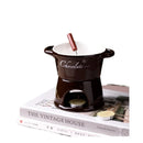 Axyaa Ceramic Chocolate Chafing Dish Cup Set with Fork - Creative Tableware