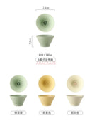 Axyaa Ceramic Horn Bowl Set - High Foot, High Aesthetic, Anti-Scalding Hat Bowl
