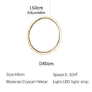 Axyaa Crystal Pendant Ring Chandelier for Luxury Interior Decor