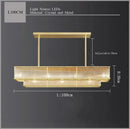 Axyaa Golden Crystal LED Chandelier Luxe Round Pendant Light for Home