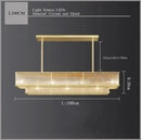 Axyaa Golden Crystal LED Chandelier: Luxurious Round Pendant Light for Dinning & Living Room