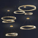 Axyaa Circular LED Crystal Ceiling Chandelier