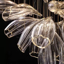 Axyaa Crystal Chandelier: Elegant Glass Pendant Lamp for Modern Living Spaces