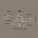 Axyaa Modern LED Ring Chandelier for Living Room, Bedroom, Dining Room