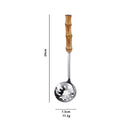 Axyaa Stainless Steel Colander Spoon with Wooden Handle