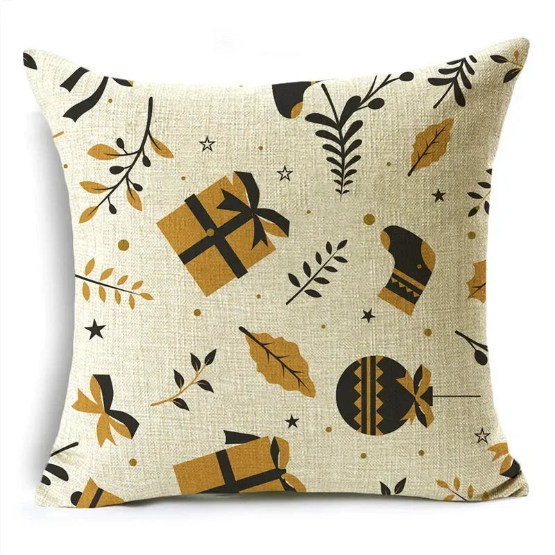 Axyaa Christmas Plant Series Pillow Covers - Festive Home Décor