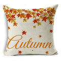 Axyaa Autumn Print Style Thanksgiving Pillow Case - Decorative Plant Cushion Cover