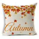 Axyaa Autumn Print Style Thanksgiving Pillow Case - Decorative Plant Cushion Cover