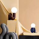 Axyaa Nordic Resin LED Table Lamp with Glass Ball Design for Home and Hotel Decor