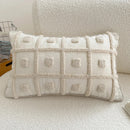 Axyaa Beige Colorful Tufted Cushion Cover for Living Room Bedroom Sofa