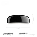 Axyaa Round Aluminum Ceiling Lamp for Bedroom Kitchen Living Room LED White Black