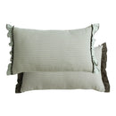 Axyaa Sand-Washed Cotton Lace Throw Cushion Cover with British Style, for Stylish Sofas.